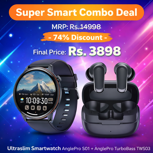 Ultraslim Smartwatch S01 + TurboBass TWS03
