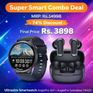 Ultraslim Smartwatch S01 + TurboBass TWS03